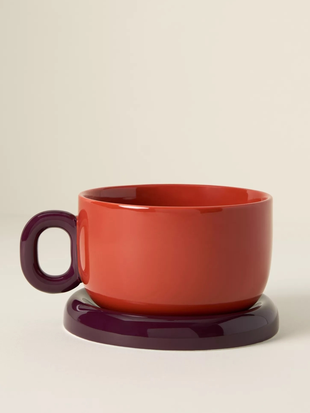 Anthropologie Rika Stoneware Soup Mug Terracotta NIB